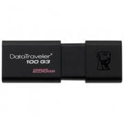 金士顿 DT100G3 256GB USB3.0 U盘 DT100G3 读速130MB/s 黑色 滑盖设计 时尚便利（计价单位：个）